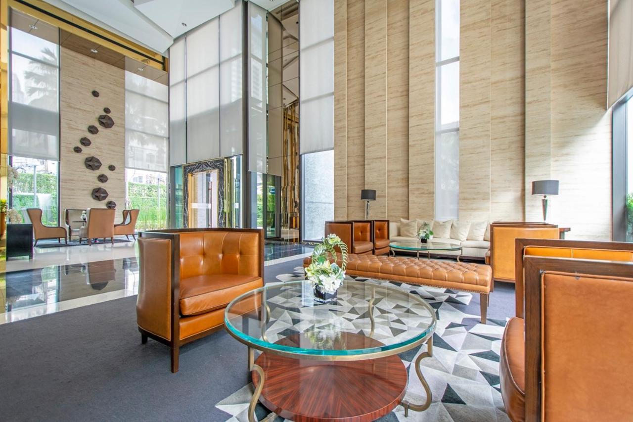 Luxury 1Bed 1Bath 300M Bts Phrom Phong, Emporium Emsphere Emquartier Bangkok Exteriör bild
