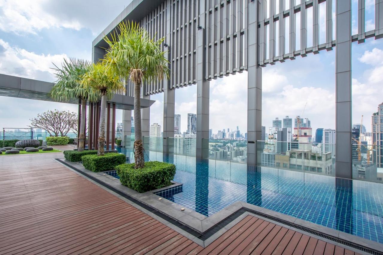 Luxury 1Bed 1Bath 300M Bts Phrom Phong, Emporium Emsphere Emquartier Bangkok Exteriör bild